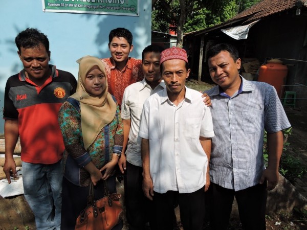 Parents of the children at SMP 23 school in Semarang, Indonesia