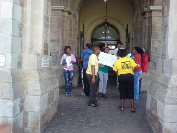 Masifunde service delivery protest at the Makana Municipal Offices