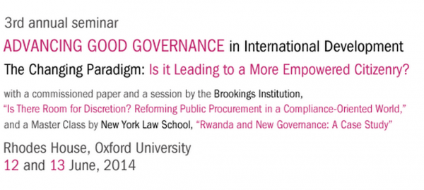 Advancing Good Governance Seminar June 2014