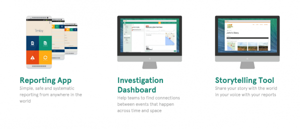 TIMBY have developed three interconnected digital tools which underpin the project: an app, an investigation dashboard and a storytelling tool.
